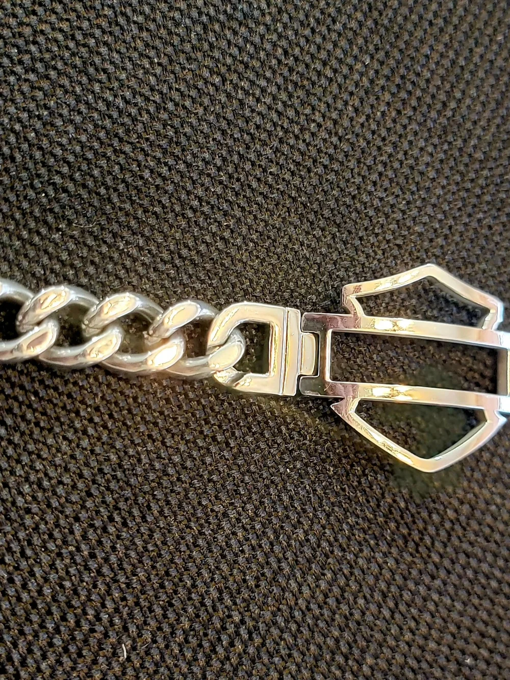 Men's Silver Chain ID Bracelet - Polished Metal